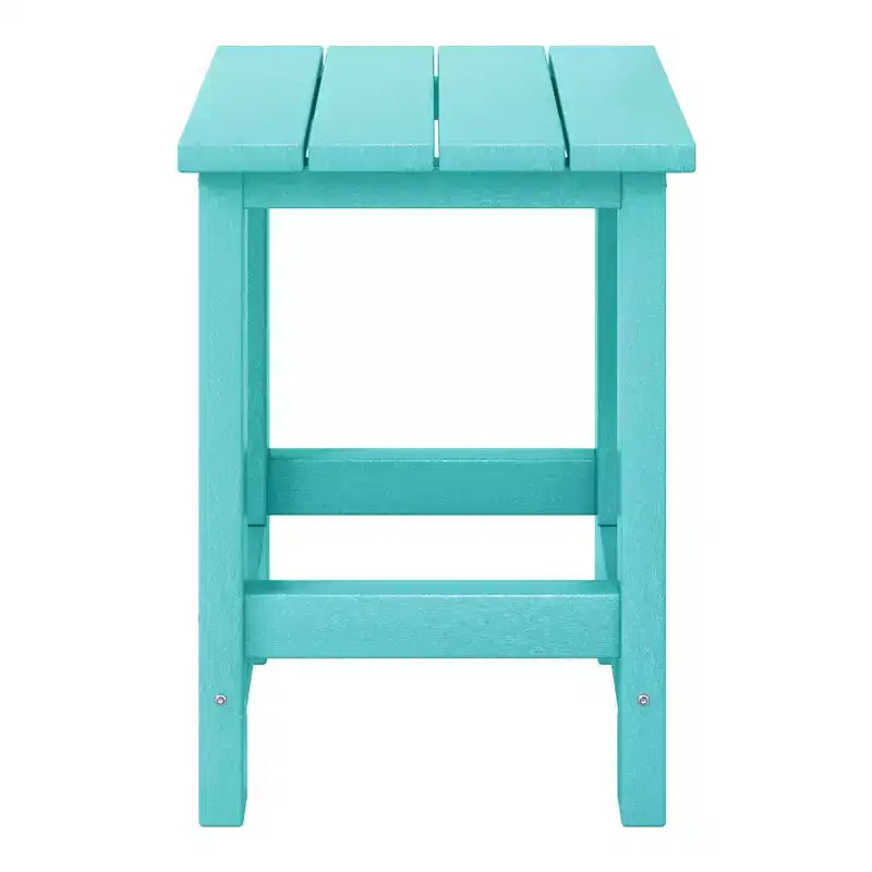WestinTrends Malibu Arredamento da Esterno per Bambini, Tavolino Quadrato con Sedia Adirondack in HDPE