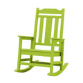 Hyleory HDPE Sedia a dondolo moderna in resina, Sedia Adirondack da esterno extra larga