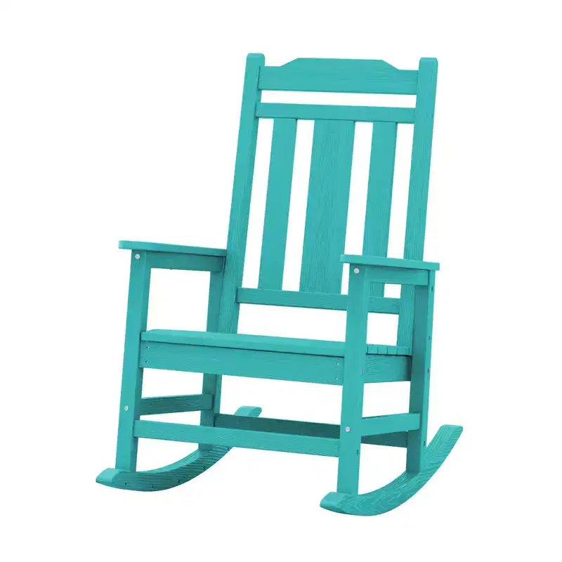 Hyleory Fauteuil à bascule moderne en résine PEHD, Chaise Adirondack extérieure extra large