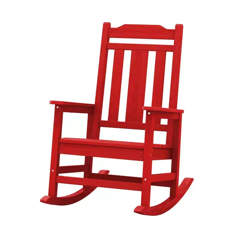 Hyleory Fauteuil à bascule moderne en résine PEHD, Chaise Adirondack extérieure extra large