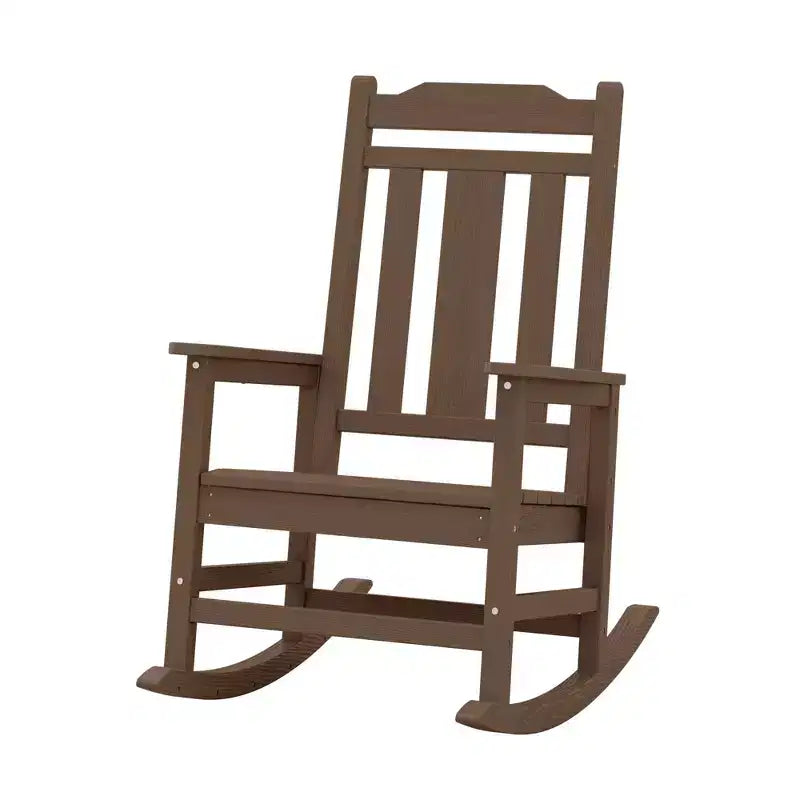 Hyleory Fauteuil à bascule moderne en résine PEHD, Chaise Adirondack extérieure extra large