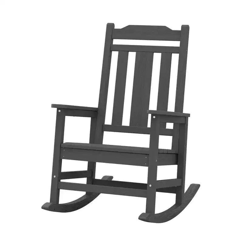 Hyleory Fauteuil à bascule moderne en résine PEHD, Chaise Adirondack extérieure extra large