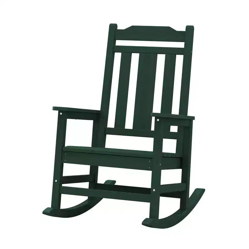 Hyleory Fauteuil à bascule moderne en résine PEHD, Chaise Adirondack extérieure extra large