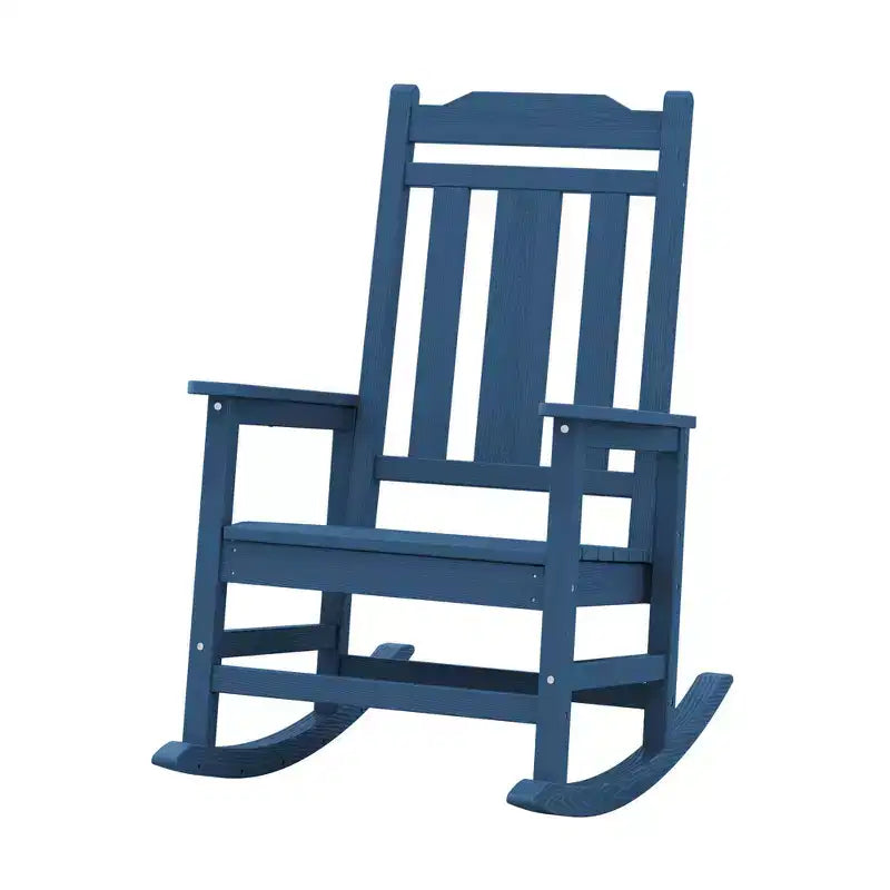Hyleory Fauteuil à bascule moderne en résine PEHD, Chaise Adirondack extérieure extra large