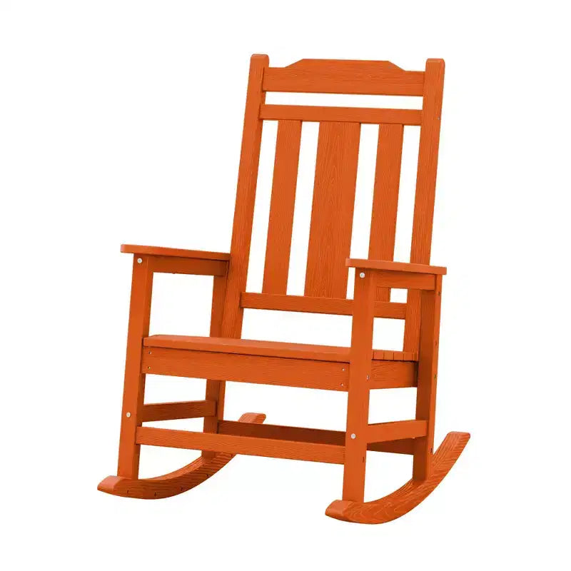 Hyleory Fauteuil à bascule moderne en résine PEHD, Chaise Adirondack extérieure extra large