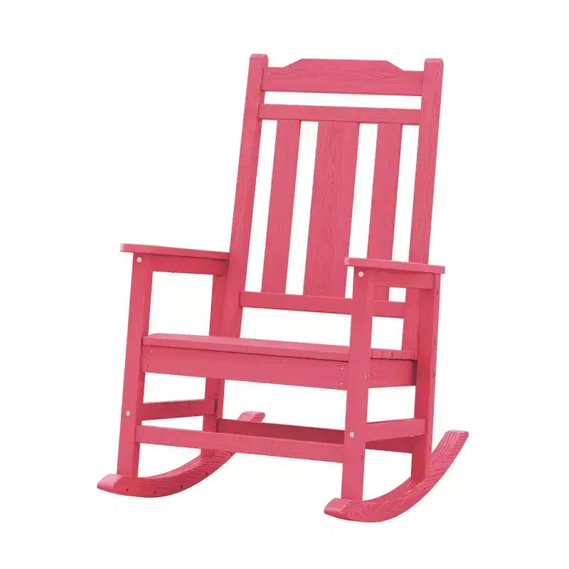 Hyleory Fauteuil à bascule moderne en résine PEHD, Chaise Adirondack extérieure extra large