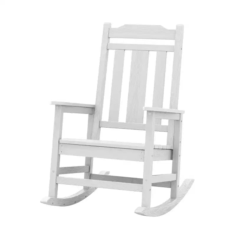 Hyleory Fauteuil à bascule moderne en résine PEHD, Chaise Adirondack extérieure extra large
