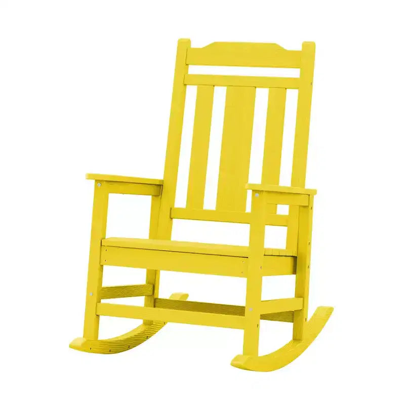 Hyleory Fauteuil à bascule moderne en résine PEHD, Chaise Adirondack extérieure extra large