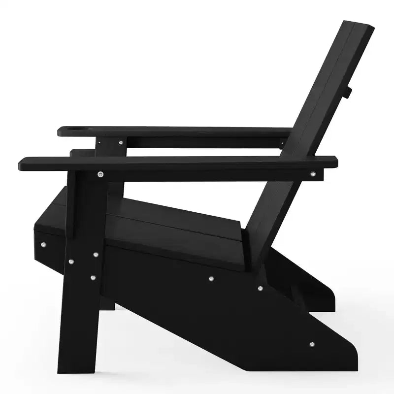 WestinTrends Riviera Sedia Adirondack moderna da esterno in HDPE con portabicchieri, bianca