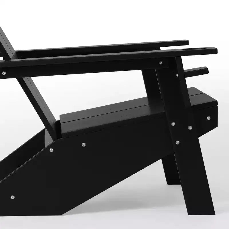 WestinTrends Riviera Sedia Adirondack moderna da esterno in HDPE con portabicchieri, bianca