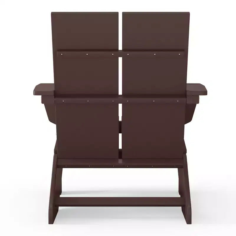 WestinTrends Riviera Sedia Adirondack moderna da esterno in HDPE con portabicchieri, bianca