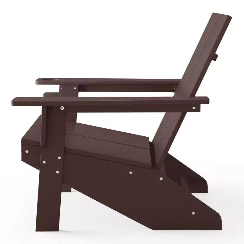 WestinTrends Riviera Sedia Adirondack moderna da esterno in HDPE con portabicchieri, bianca