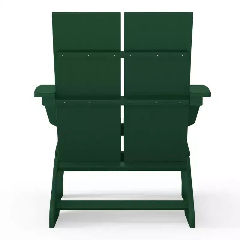 WestinTrends Riviera Sedia Adirondack moderna da esterno in HDPE con portabicchieri, bianca