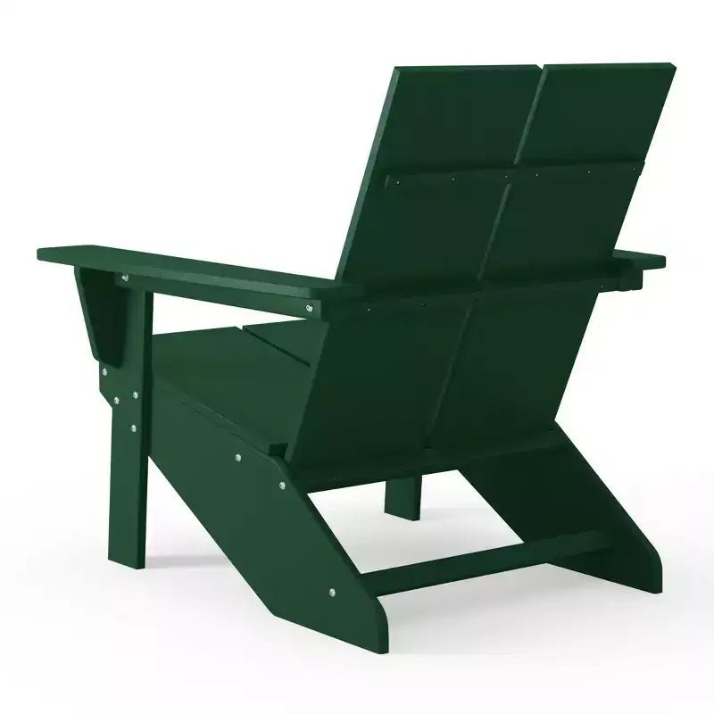 WestinTrends Riviera Sedia Adirondack moderna da esterno in HDPE con portabicchieri, bianca