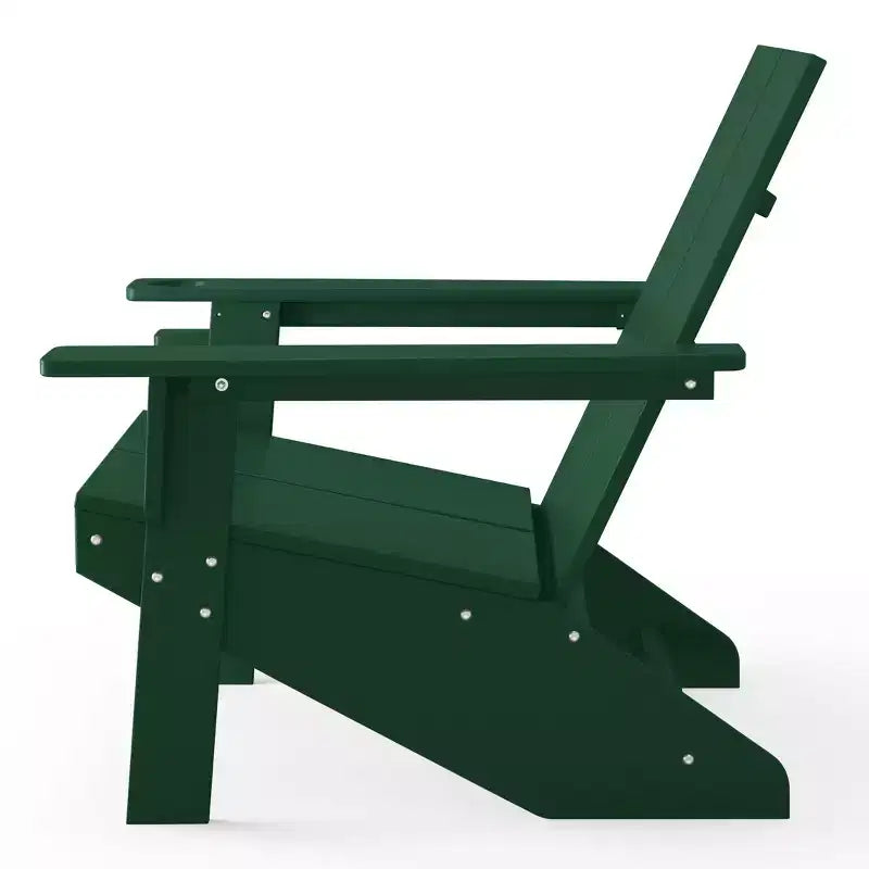 WestinTrends Riviera Sedia Adirondack moderna da esterno in HDPE con portabicchieri, bianca