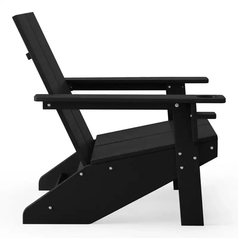 WestinTrends Riviera Sedia Adirondack moderna da esterno in HDPE con portabicchieri, bianca