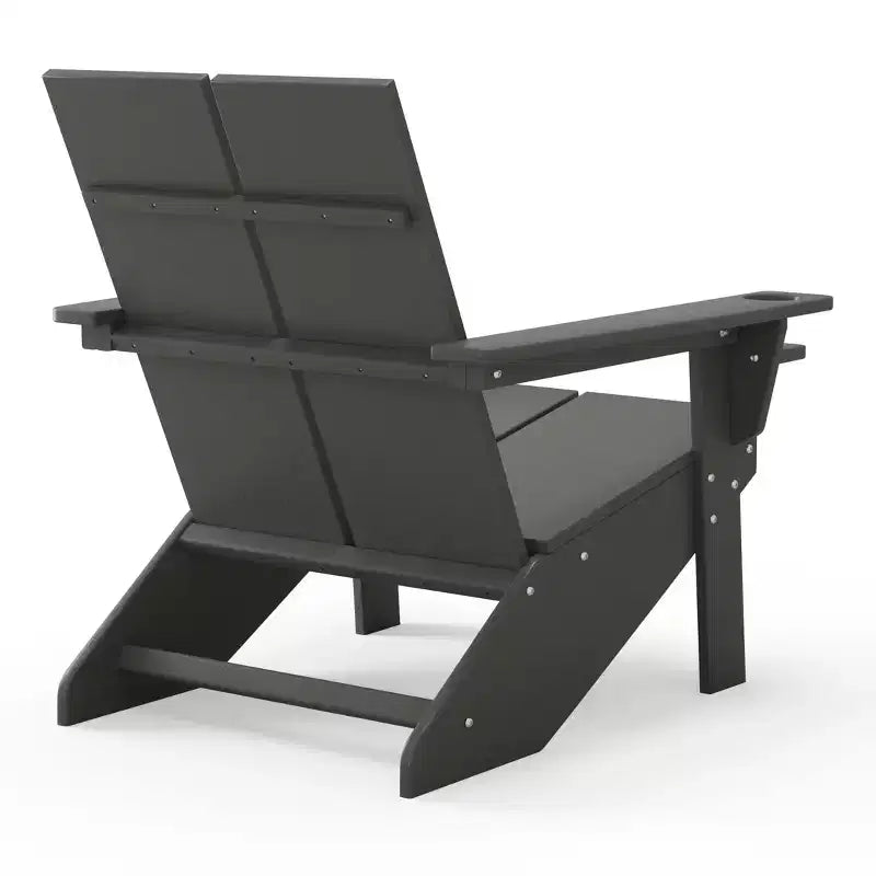 WestinTrends Riviera Sedia Adirondack moderna da esterno in HDPE con portabicchieri, bianca