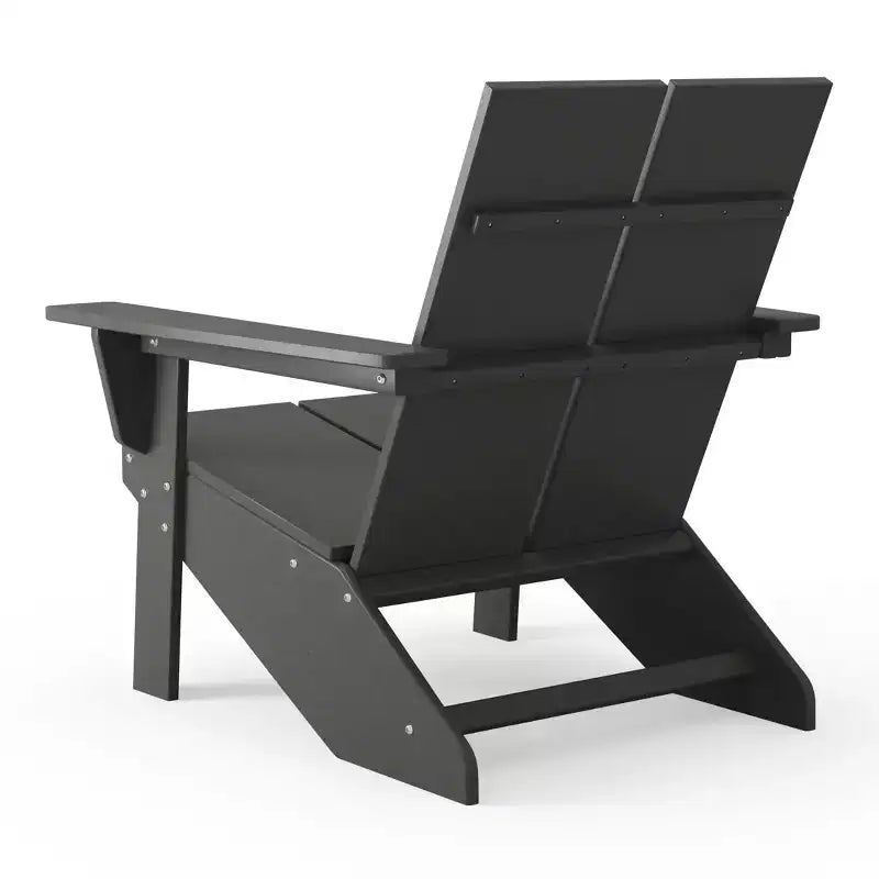 WestinTrends Riviera Sedia Adirondack moderna da esterno in HDPE con portabicchieri, bianca