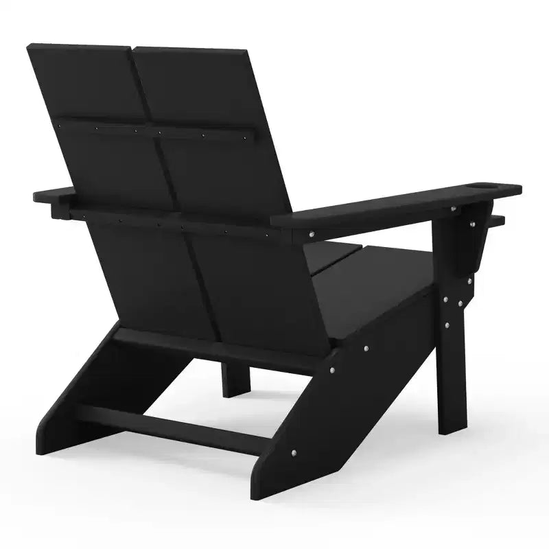 WestinTrends Riviera Sedia Adirondack moderna da esterno in HDPE con portabicchieri, bianca