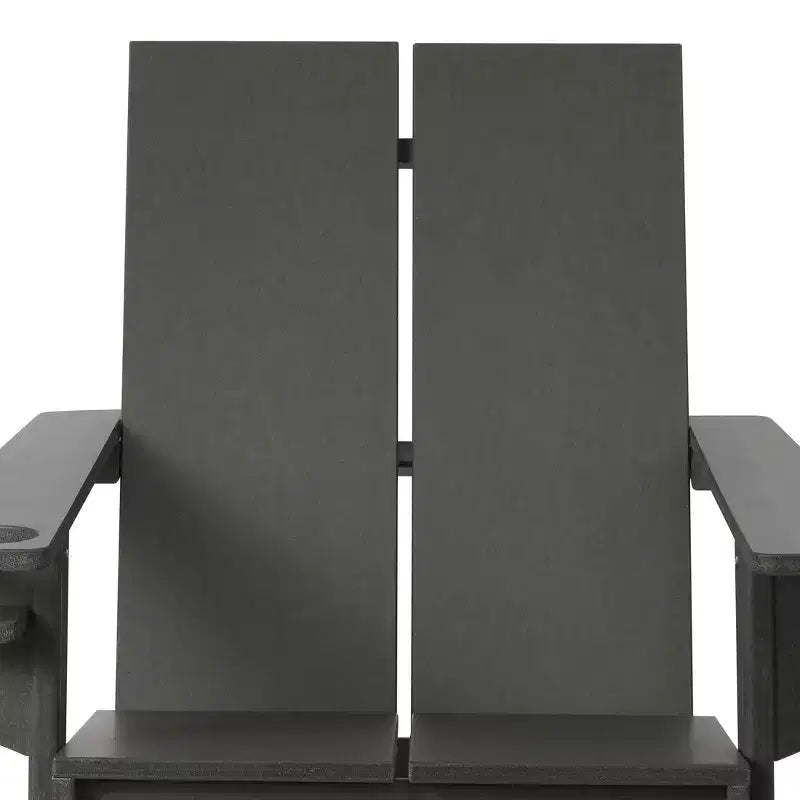 WestinTrends Riviera Sedia Adirondack moderna da esterno in HDPE con portabicchieri, bianca