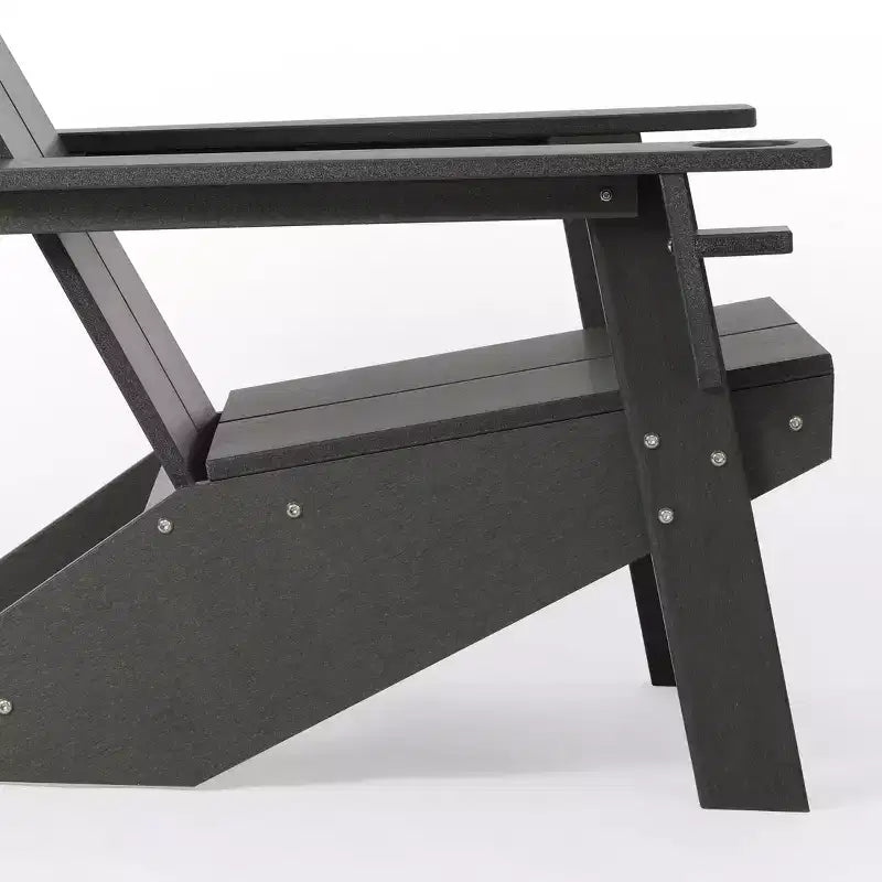 WestinTrends Riviera Sedia Adirondack moderna da esterno in HDPE con portabicchieri, bianca