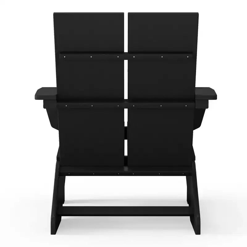 WestinTrends Riviera Sedia Adirondack moderna da esterno in HDPE con portabicchieri, bianca
