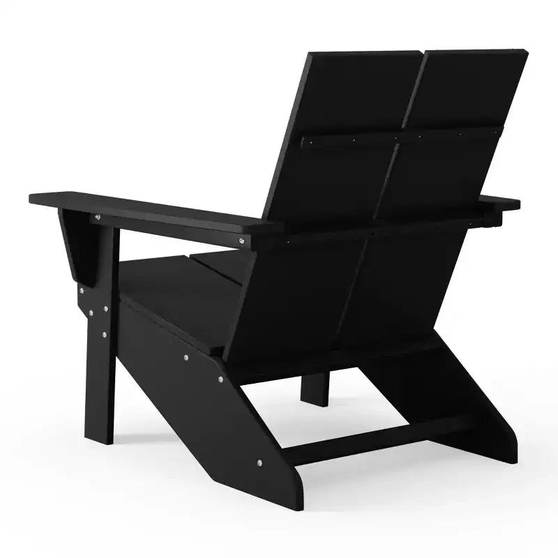 WestinTrends Riviera Sedia Adirondack moderna da esterno in HDPE con portabicchieri, bianca