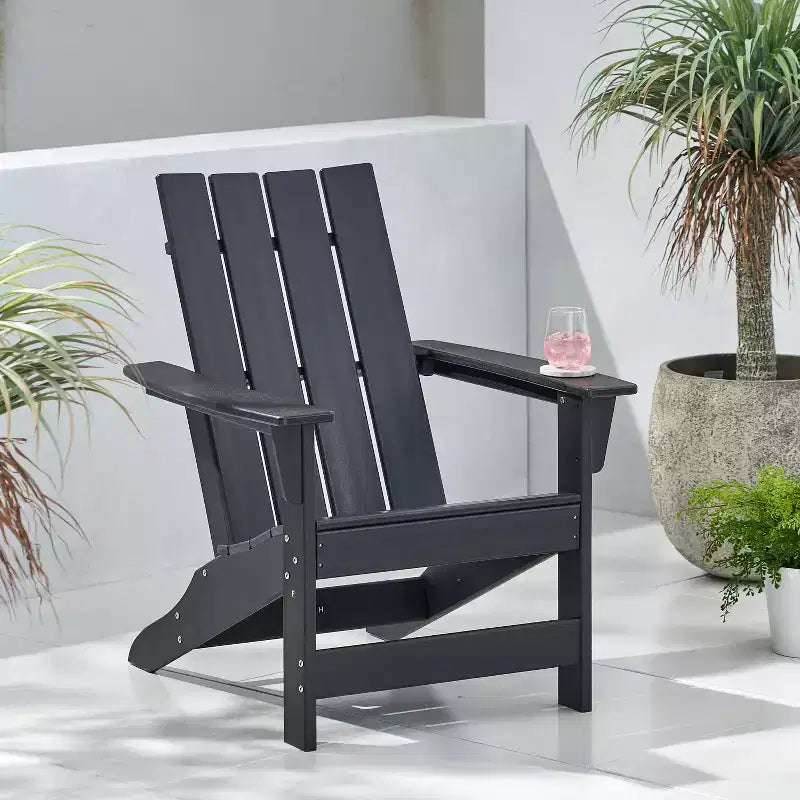 GDFStudio Panagiota Outdoor Resin Deep Seating Adirondack Chair
