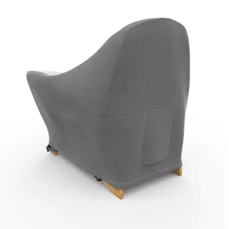 KHOMO GEAR Set di 2 Coperture per Sedia Adirondack da Giardino Grigie, Durevoli, Resistenti alle Intemperie, Resistenti ai Raggi UV, Protezione da Pioggia e Polvere