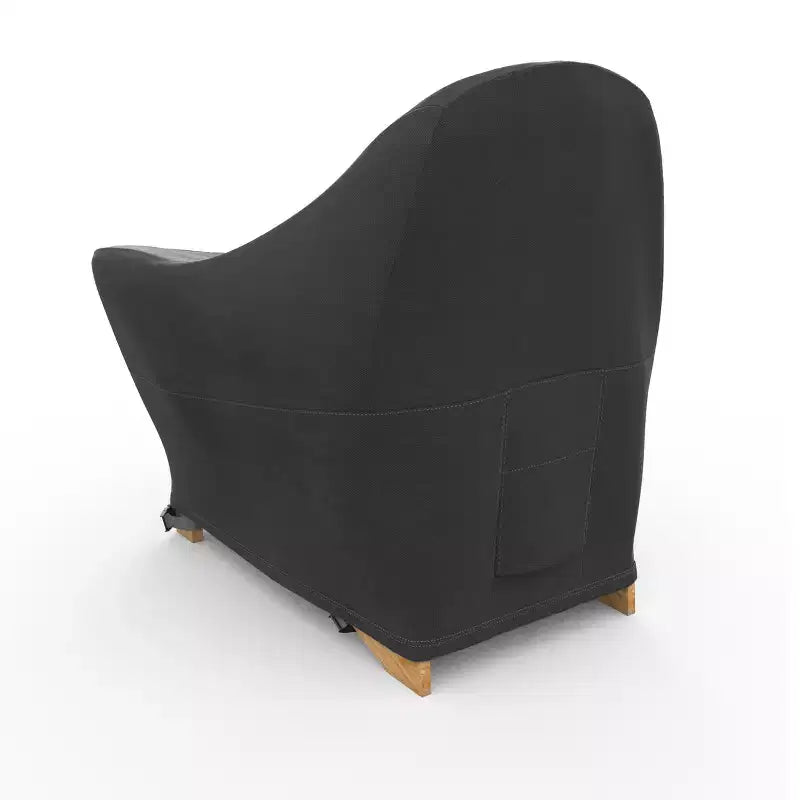 KHOMO GEAR Lot de 2 housses de chaise de terrasse Adirondack Noires, Durables, Résistantes aux intempéries et aux UV, Protection contre la pluie et la poussière