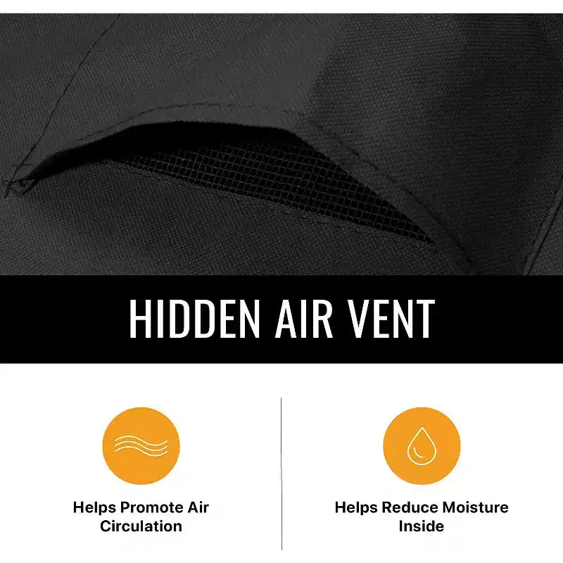 KHOMO GEAR Lot de 2 housses de chaise de terrasse Adirondack Noires, Durables, Résistantes aux intempéries et aux UV, Protection contre la pluie et la poussière
