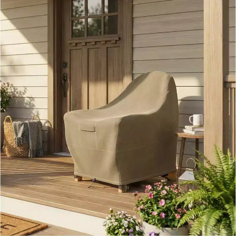 KHOMO GEAR Premium Adirondack Patio Chair Cover  Brown, Durable, Weatherproof, UV Resistant, Protection from Rain & Dust
