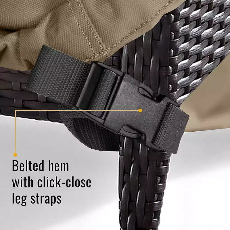 KHOMO GEAR Telo Protettivo Premium per Sedia Adirondack da Esterno Marrone, Durevole, Resistente alle Intemperie, Resistente ai Raggi UV, Protezione da Pioggia e Polvere