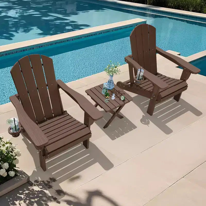 Sedia Adirondack Hyleory Regolabile in HDPE con Schienale Ergonomico
