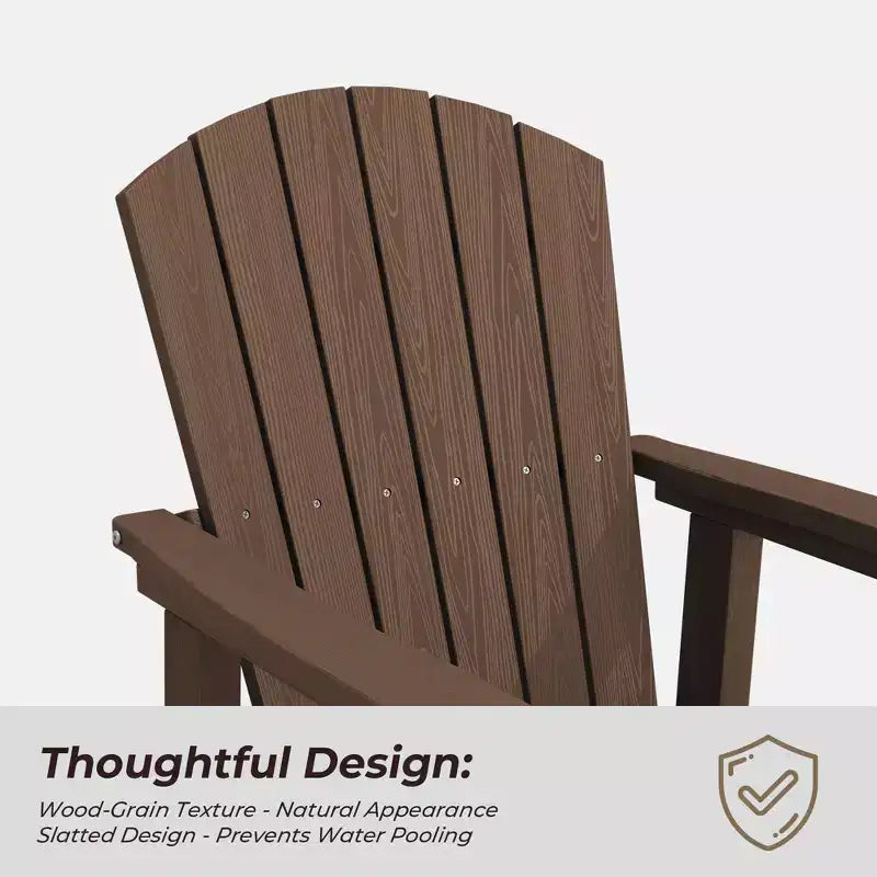 Sedia a dondolo girevole HYLEORY Adirondack, sedia a dondolo in resina HDPE