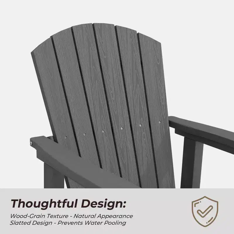 Sedia a dondolo girevole HYLEORY Adirondack, sedia a dondolo in resina HDPE