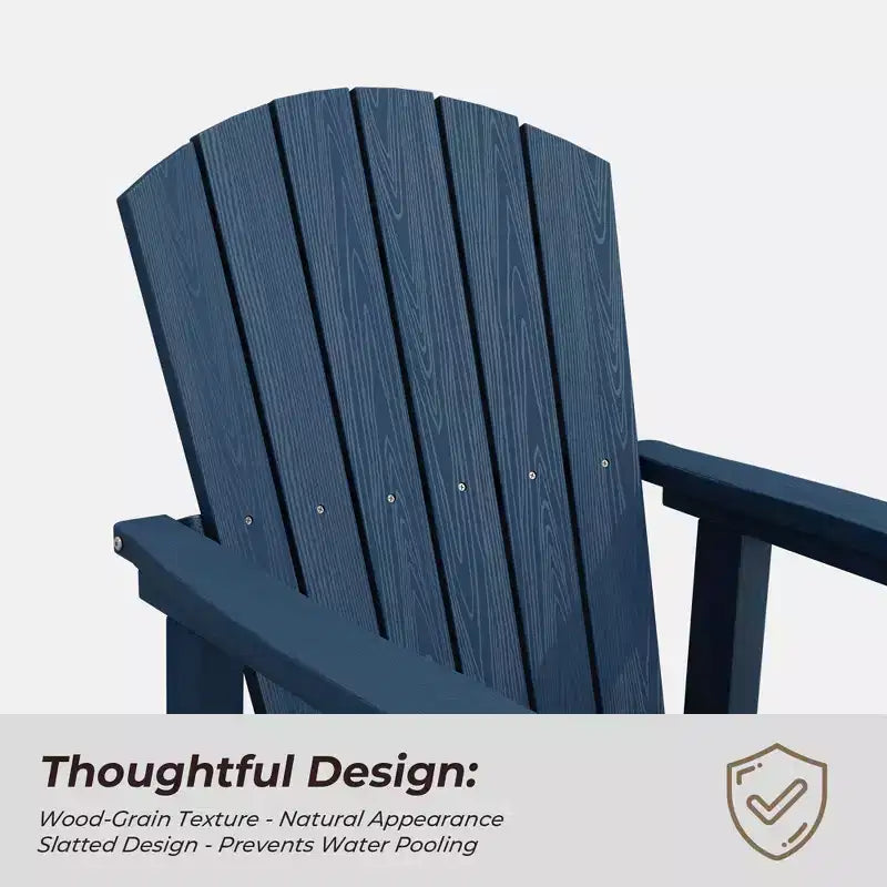 Sedia a dondolo girevole HYLEORY Adirondack, sedia a dondolo in resina HDPE