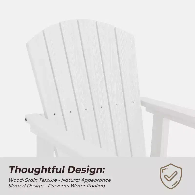 Sedia a dondolo girevole HYLEORY Adirondack, sedia a dondolo in resina HDPE