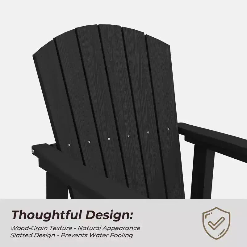 Sedia a dondolo girevole HYLEORY Adirondack, sedia a dondolo in resina HDPE
