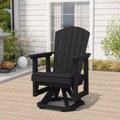 Sedia a dondolo girevole HYLEORY Adirondack, sedia a dondolo in resina HDPE