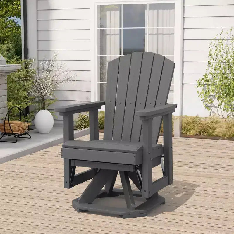 Fauteuil-planeur à bascule pivotant Adirondack HYLEORY, Fauteuil-planeur à bascule en résine HDPE