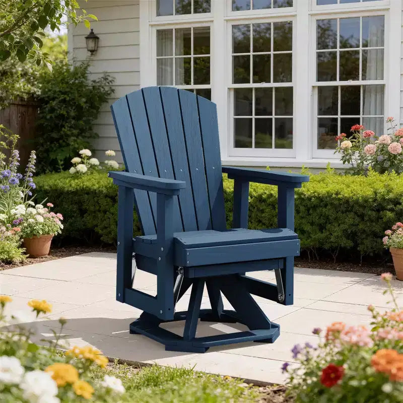 Fauteuil-planeur à bascule pivotant Adirondack HYLEORY, Fauteuil-planeur à bascule en résine HDPE