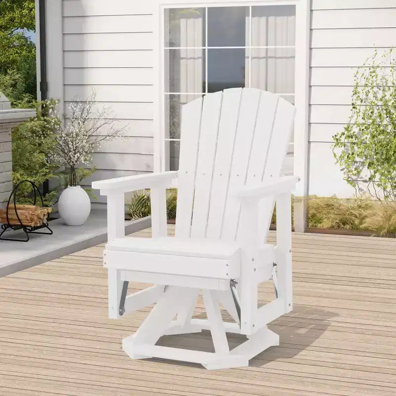 Fauteuil-planeur à bascule pivotant Adirondack HYLEORY, Fauteuil-planeur à bascule en résine HDPE