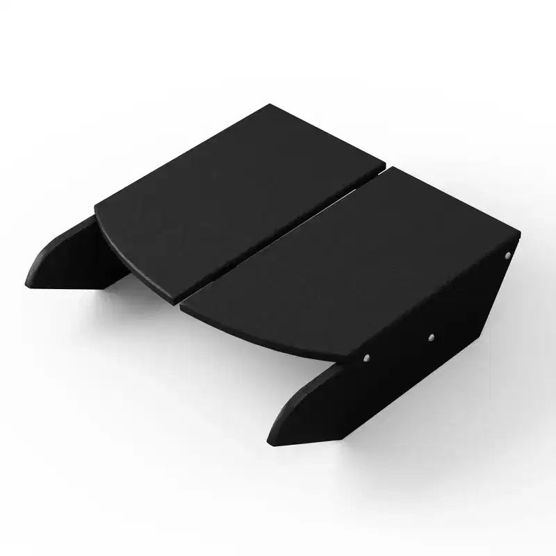 WestinTrends Riviera Set da 4 Pezzi per Esterno in HDPE con Sedie Adirondack Moderne, Poggiapiedi Pieghevoli da Patio e Portabicchieri