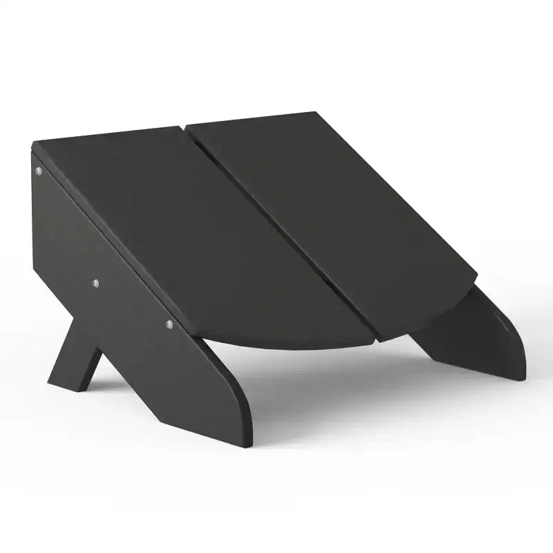 WestinTrends Riviera Set da 4 Pezzi per Esterno in HDPE con Sedie Adirondack Moderne, Poggiapiedi Pieghevoli da Patio e Portabicchieri