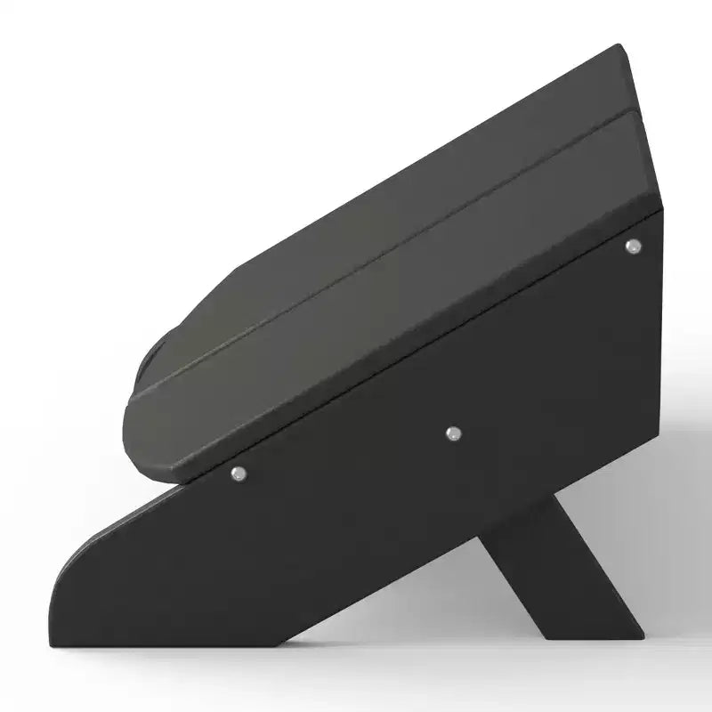 WestinTrends Riviera Set da 4 Pezzi per Esterno in HDPE con Sedie Adirondack Moderne, Poggiapiedi Pieghevoli da Patio e Portabicchieri