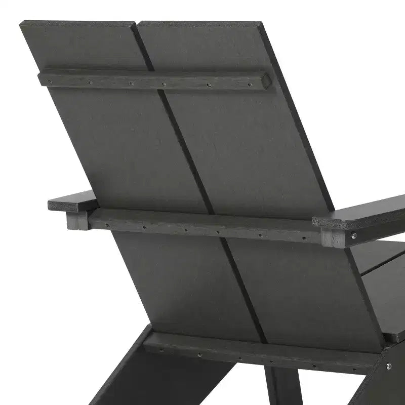 WestinTrends Riviera Set da 4 Pezzi per Esterno in HDPE con Sedie Adirondack Moderne, Poggiapiedi Pieghevoli da Patio e Portabicchieri