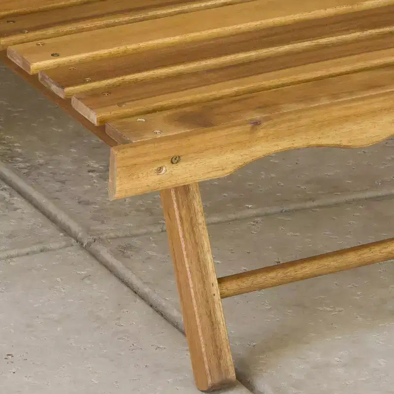 Sedia Adirondack reclinabile da esterno Christopher Knight Home in legno di acacia con poggiapiedi allungabile
