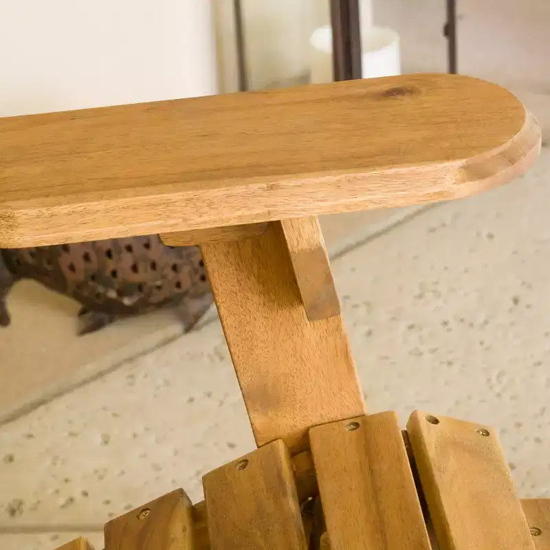 Sedia Adirondack reclinabile da esterno Christopher Knight Home in legno di acacia con poggiapiedi allungabile