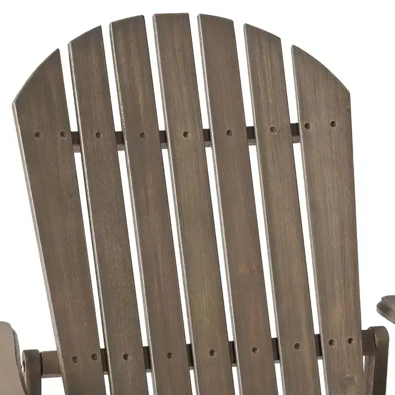 Sedia Adirondack reclinabile da esterno Christopher Knight Home in legno di acacia con poggiapiedi allungabile